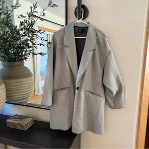 Zara drop shoulder overcoat coat size L